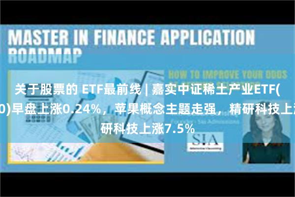 关于股票的 ETF最前线 | 嘉实中证稀土产业ETF(516150)早盘上涨0.24%，苹果概念主题走强，精研科技上涨7.5%