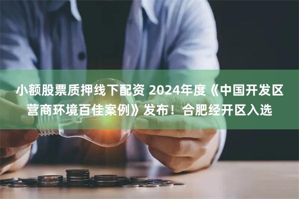 小额股票质押线下配资 2024年度《中国开发区营商环境百佳案例》发布！合肥经开区入选