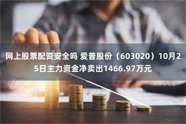 网上股票配资安全吗 爱普股份（603020）10月25日主力资金净卖出1466.97万元