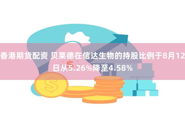 香港期货配资 贝莱德在信达生物的持股比例于8月12日从5.26%降至4.58%